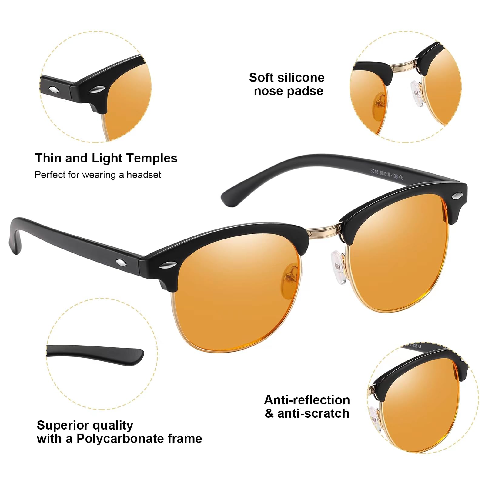 Okany Blue Light Blocking Glasses Gaming Computer Glasses Powerful Professional Screen Filter, 2.0 Upgraded Technology Anti-Fatigue Anti Glare UV Protection & Eyestrain Game Glasses for Women Men