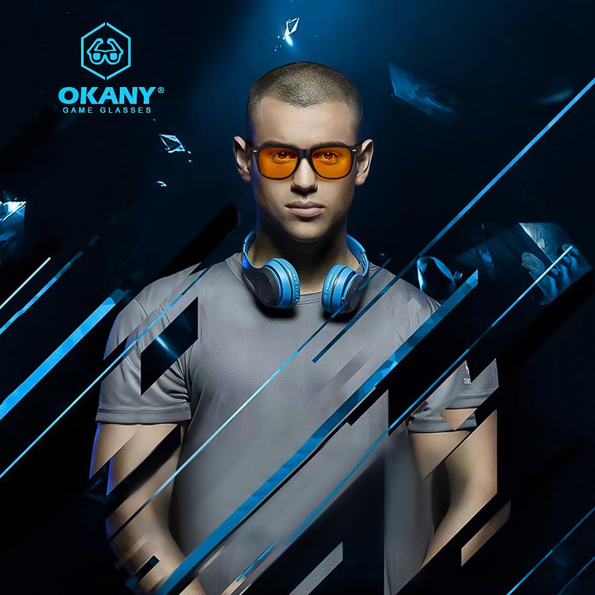 Okany Blue Light Blocking Glasses Gaming Computer Glasses Powerful Professional Screen Filter, 2.0 Upgraded Technology Anti-Fatigue Anti Glare UV Protection & Eyestrain Game Glasses for Women Men
